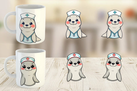 Mug Wrap Nurse Seal Sublimation artnoy 