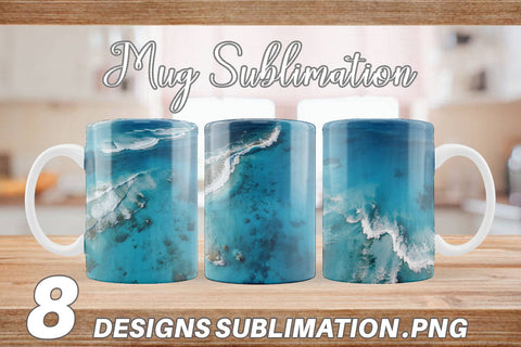 Mug Wrap Ocean Surface Sublimation artnoy 
