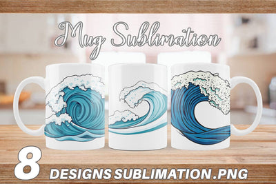 Mug Wrap Ocean Wave Sublimation artnoy 