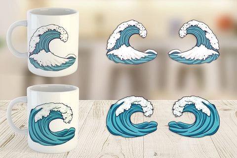 Mug Wrap Ocean Wave Sublimation artnoy 
