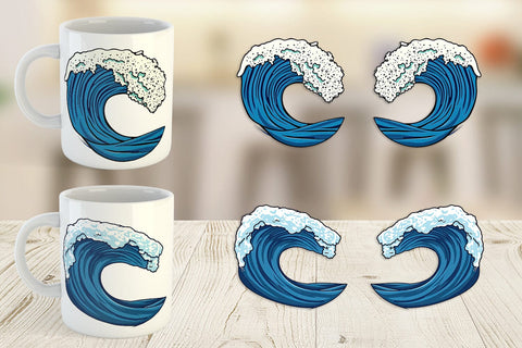 Mug Wrap Ocean Wave Sublimation artnoy 