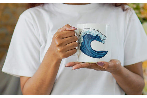 Mug Wrap Ocean Wave Sublimation artnoy 