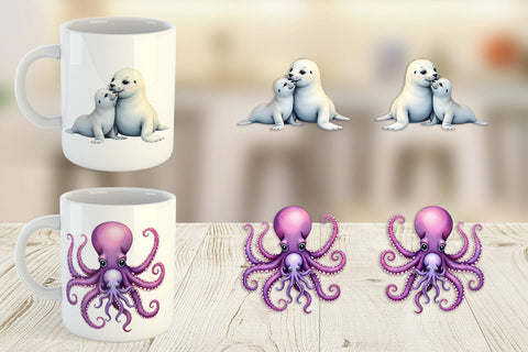 Mug Wrap Ocean Wonders Sublimation artnoy 