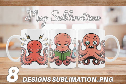 Mug Wrap Octopus Mood Sublimation artnoy 