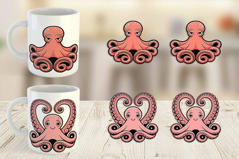 Mug Wrap Octopus Mood Sublimation artnoy 