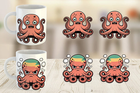 Mug Wrap Octopus Mood Sublimation artnoy 