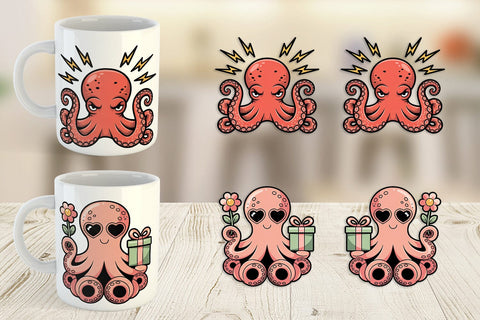 Mug Wrap Octopus Mood Sublimation artnoy 