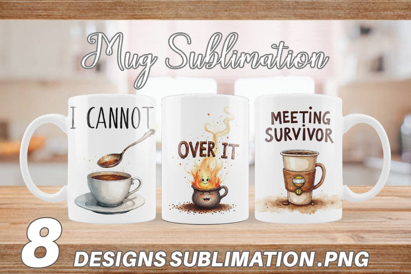Mug Wrap Office Coffee Humor Sarcastic Quotes Sublimation artnoy 