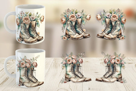 Mug Wrap Old Boots Sublimation artnoy 