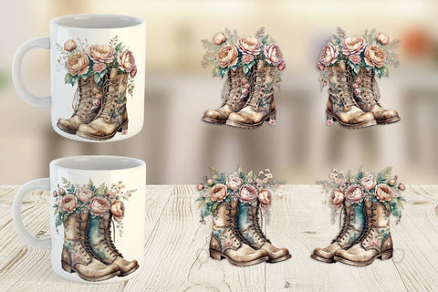 Mug Wrap Old Boots Sublimation artnoy 