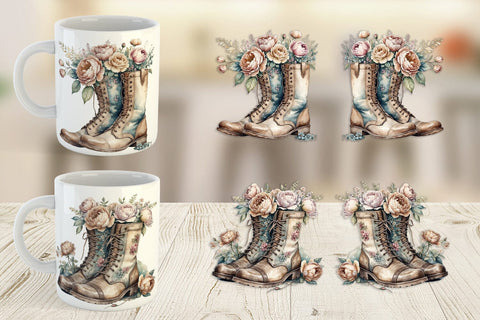 Mug Wrap Old Boots Sublimation artnoy 