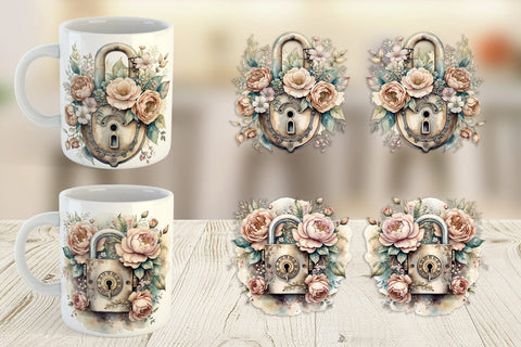 Mug Wrap Old Padlock Sublimation artnoy 