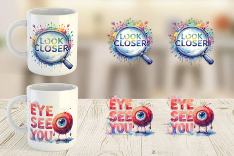Mug Wrap One Eyed Monster Wisdom Quotes Sublimation artnoy 