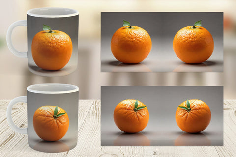 Mug Wrap Orange Fruit Sublimation artnoy 