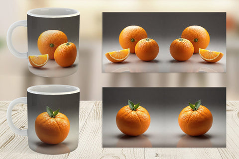 Mug Wrap Orange Fruit Sublimation artnoy 
