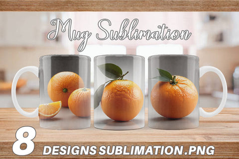 Mug Wrap Orange Fruit Sublimation artnoy 