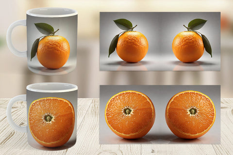 Mug Wrap Orange Fruit Sublimation artnoy 