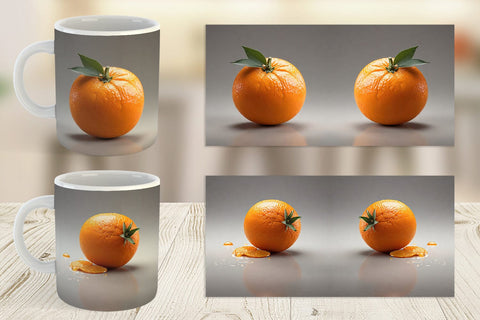 Mug Wrap Orange Fruit Sublimation artnoy 