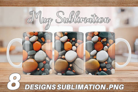 Mug Wrap Orange Stone Texture Sublimation artnoy 