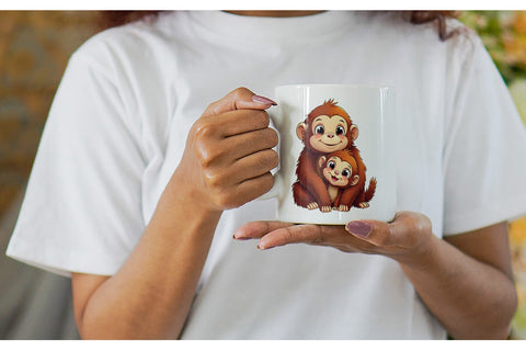 Mug Wrap Orangutan Mother's Day Sublimation artnoy 