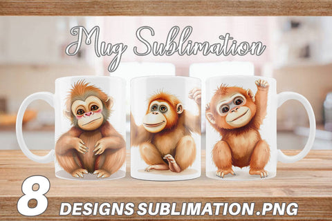Mug Wrap Orangutan Wildlife Sublimation artnoy 