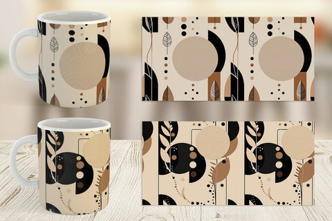 Mug Wrap Organic Elements Pattern Sublimation artnoy 