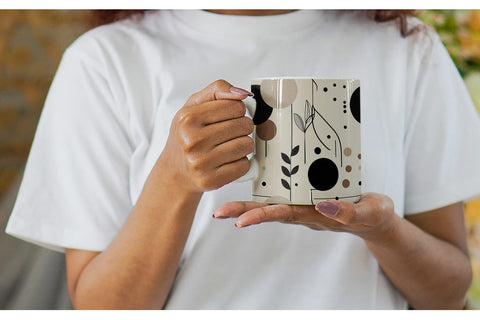 Mug Wrap Organic Elements Pattern Sublimation artnoy 