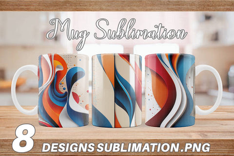 Mug Wrap Organic Flow Sublimation artnoy 