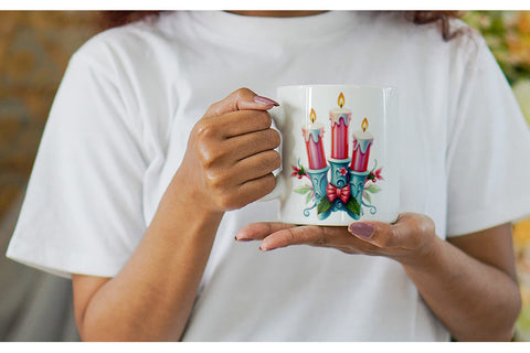 Mug Wrap Ornate Candles Sublimation artnoy 