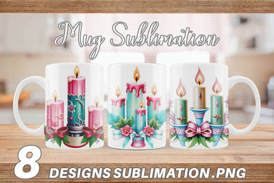 Mug Wrap Ornate Candles Sublimation artnoy 