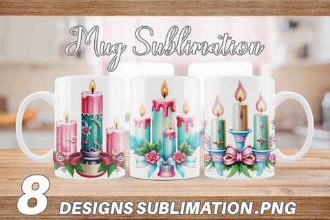 Mug Wrap Ornate Candles Sublimation artnoy 