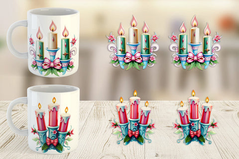 Mug Wrap Ornate Candles Sublimation artnoy 