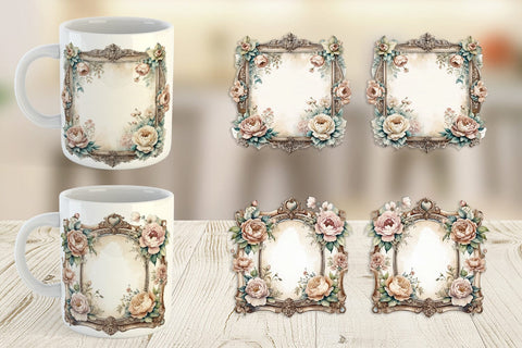 Mug Wrap Ornate Frame Sublimation artnoy 