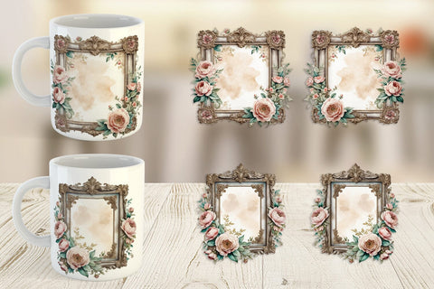 Mug Wrap Ornate Frame Sublimation artnoy 