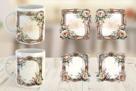 Mug Wrap Ornate Frame Sublimation artnoy 