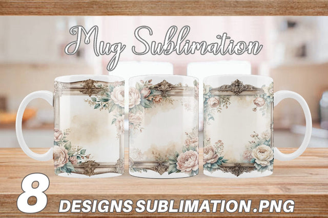 Mug Wrap Ornate Frame Sublimation artnoy 