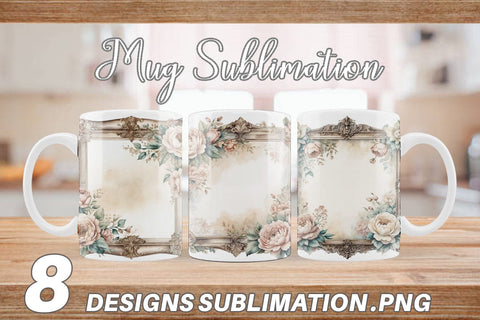 Mug Wrap Ornate Frame Sublimation artnoy 