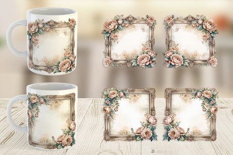 Mug Wrap Ornate Frame Sublimation artnoy 