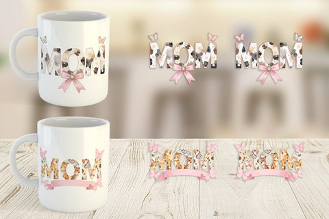 Mug Wrap Ornate Garden MOM Watercolor Sublimation artnoy 