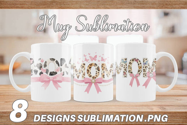 Mug Wrap Ornate Garden MOM Watercolor Sublimation artnoy 
