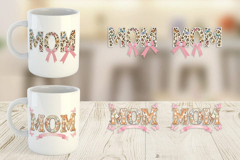Mug Wrap Ornate Garden MOM Watercolor Sublimation artnoy 
