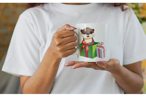 Mug Wrap Otter Gift Sublimation artnoy 