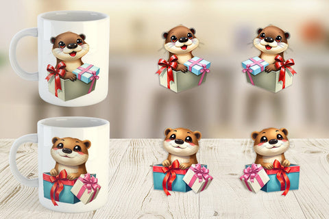 Mug Wrap Otter Gift Sublimation artnoy 