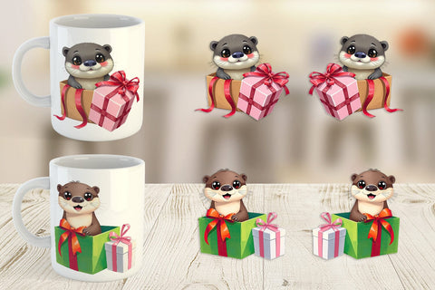 Mug Wrap Otter Gift Sublimation artnoy 
