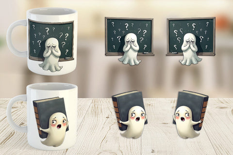 Mug Wrap Overthinking Ghost Sublimation artnoy 