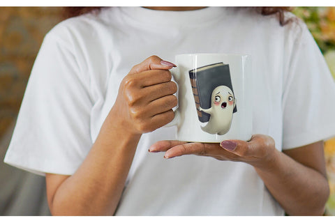 Mug Wrap Overthinking Ghost Sublimation artnoy 