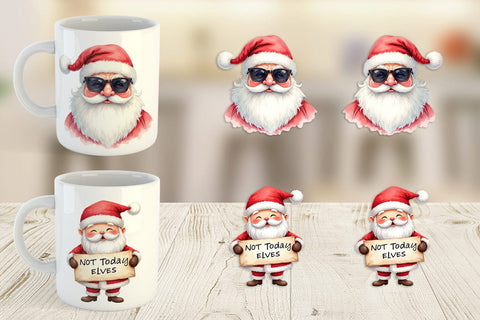 Mug Wrap Overworked Santa Sublimation artnoy 