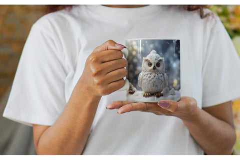 Mug Wrap Owl Christmas Sublimation artnoy 