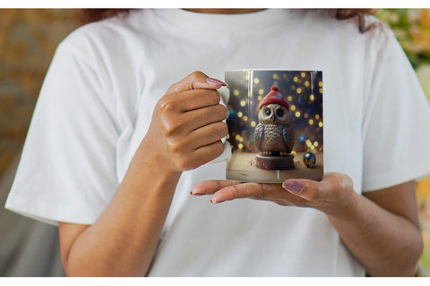 Mug Wrap Owl Happy New Year Sublimation artnoy 