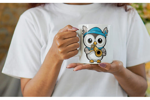 Mug Wrap Owl New Year Sublimation artnoy 